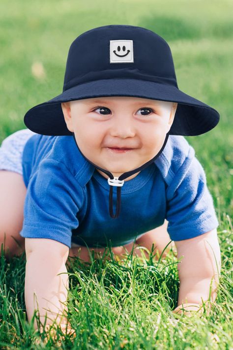 Designed with a wide and floppy brim, our baby sun hat owns highly effective sun protection. The adjustable chin strap makes the toddler bucket hat well-fixed on the baby's head even in windy weather, and it is durable and easy to slide on and down. #baby_boys #summer #beach #bucket_hat Infant Sun Hat, Toddler Bucket Hat, Beach Bucket Hat, Hat For Boys, Toddler Sun Hat, Beach Bucket, Baby Beach, Kids Hat, Windy Weather