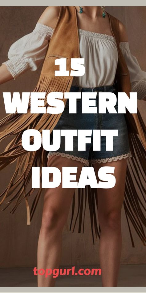 15 Western Outfit Ideas to Unleash Your Inner Cowgirl Chic. Western Outfits Women Frock, Best Western Outfits For Women, Daisy Dukes Outfit Country, Cowgirl Modern Outfits, Cute Outfit With Cowgirl Boots, Flat Brim Hat Outfit Western, Denim On Denim Cowgirl Outfit, Western Style Outfits For Women, Denim Cowboy Outfit