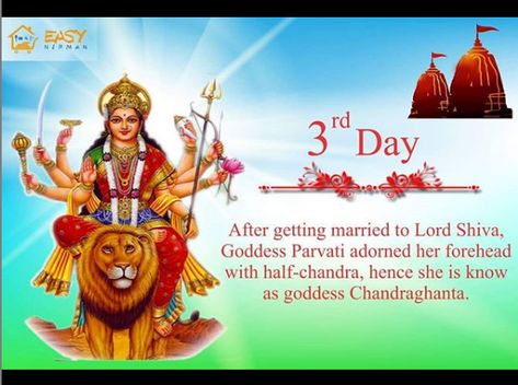 3rd day of navratri 3rd Day Of Navratri, Building Construction Materials, Navratri Images, India First, Lord Shiva, Getting Married, Wonder Woman, Zelda Characters, Movie Posters