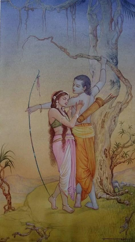 Ramayan Painting, Lord Rama Images, Watercolor Paintings Nature, Indian Art Gallery, Pichwai Paintings, Indian Painting, Vedic Art, Hinduism Art, Goddess Artwork