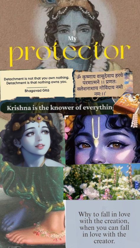 Krishna Aesthetic Wallpaper, Indian Aesthetic Wallpaper, Krishna Aesthetic, Wallpaper With Quotes, My Protector, Krishna Mantra, Krishna Book, Little Krishna, Peace Illustration