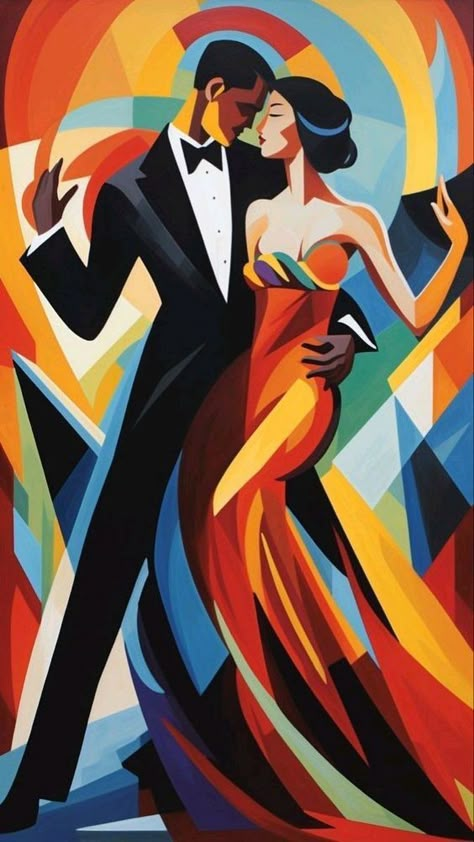 Tango Art Drawings, Abstract Couple Art, Couple Dancing Art, Dancing Couple Drawing, Pop Art Couple, Social Realism Art, Couple Portrait Painting, Art Tango, Painting Of A Couple