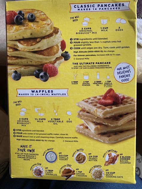 Bisquick Ultimate Pancakes, Bisquick Waffle Recipes, Bisquick Pancake Recipe, Bisquick Waffles, Bisquick Recipes Breakfast, Ultimate Pancake Recipe, Classic Pancake Recipe, Bisquick Pancakes, Pancake Mix Recipe