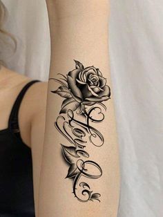 Arm Sleeve Tattoos For Women, Rose Tattoos For Women, Blue Rose Tattoos, Hand Tattoos For Girls, Beautiful Flower Tattoos, Tattoos For Women Flowers, Muster Tattoos, Pretty Tattoos For Women, Dope Tattoos For Women