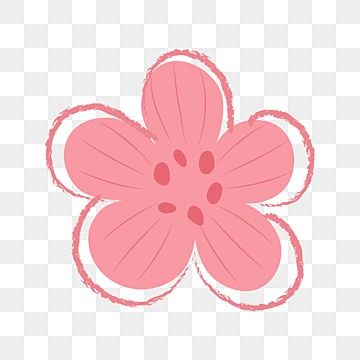 Flowers Cartoon Aesthetic, Pink Flowers Cartoon, Flower Cartoon Drawing, Pink Flower Drawing, Blossom Cartoon, Flower Vector Png, Pink Flower Png, Pin Drawing, Doodle Floral