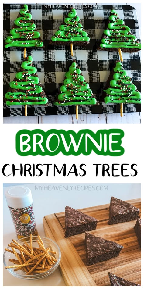 Brownies Christmas, Christmas Tree Chocolate, Brownie Christmas, Tree Brownies, Christmas Tree Chocolates, Christmas Tree Brownies, Christmas Brownies, Chocolate Cupcakes Moist, Best Christmas Desserts