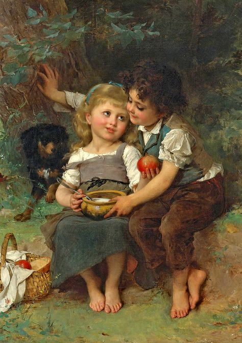 Emile Munier, Image Halloween, William Adolphe Bouguereau, Academic Art, Image Nature, Amazing Paintings, Classic Paintings, A4 Poster, Victorian Art