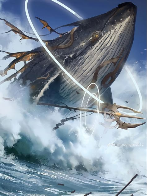 Flying Whale, Beast Creature, Creature Artwork, Fantasy Beasts, 다크 판타지, Creature Drawings, Fantasy Creatures Art, Fantasy Monster, Mythical Creatures Art