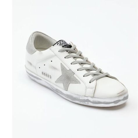 Discover great products at the best prices at Dealmoon. GOLDEN GOOSE White & Silver Sparkle Superstar Leather Sneaker - Men. Price:$399.99 at Zulily Leather Sneakers Men, Goose Shoes, Shoes Sale, Golden Goose Shoes, Silver Sparkle, Super Star, Golden Goose, Shoe Sale, Shoe Shop