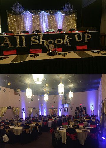 Elvis Theme Party, Elvis Party Ideas Decoration, Elvis Decor, Elvis Birthday Party, Elvis Presley's Birthday, Elvis Party, Quinceñera Ideas, Elvis Birthday, 80th Birthday Party Decorations