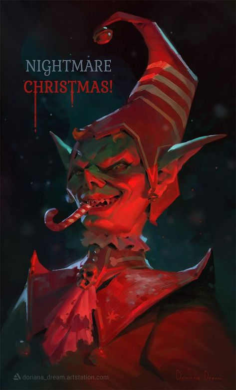 Evil Christmas Elf, One Shot Ideas, Evil Christmas, Evil Elf, Twitch Emoji, Santa Drawing, Creepy Santa, Christmas Elf Costume, Makeup 2023