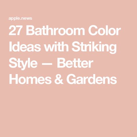 27 Bathroom Color Ideas with Striking Style — Better Homes & Gardens Salmon Color Bathroom, Peach Colored Bathroom, Coral Bathroom Ideas, Peach Bathroom Ideas, Salmon Bathroom, Bathroom Color Ideas, Colored Bathroom, Avon Ideas, Coral Bathroom