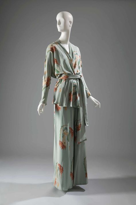 Intimate apparel: a history of lingerie – in pictures | Art and design | The Guardian Vintage Loungewear, Vintage Pajamas, 파티 드레스, Fashion Institute, Lounge Pajamas, 1930s Fashion, 1970s Fashion, Vintage Lingerie, Printed Silk