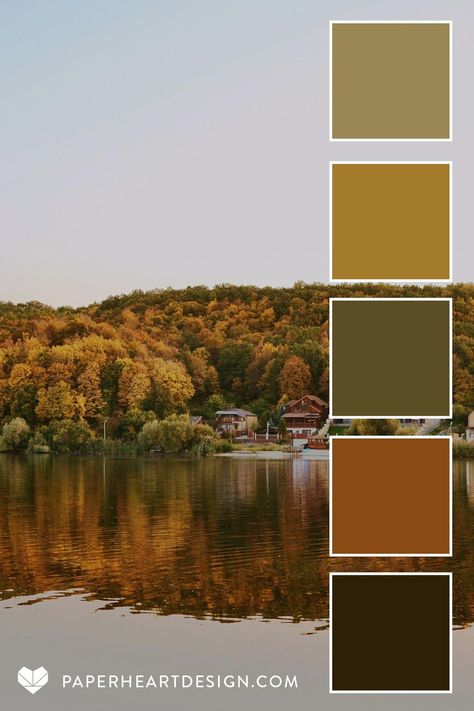 Color Palette: Fabulous Fall — Paper Heart Design Co. Autumn Colors Palette, Color Palette Fall, Fall Color Pallet, Western Formal, Tone Color Palette, November Colors, Interior Design Branding, Earth Tone Color Palette, Fall Color Schemes