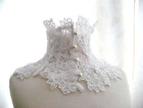 Victorian Collar, Collar Macrame, Macrame Lace, Lace Neck, Alencon Lace, Antique Pink, Neck Piece, Edwardian Fashion, Collar Designs