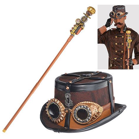 Alchemist Clothes, Steampunk Centerpiece, Steampunk Oc, Steampunk Cane, Halloween Halloween Costumes, Steampunk Gloves, Mens Steampunk, Side Scroller, Steampunk Man