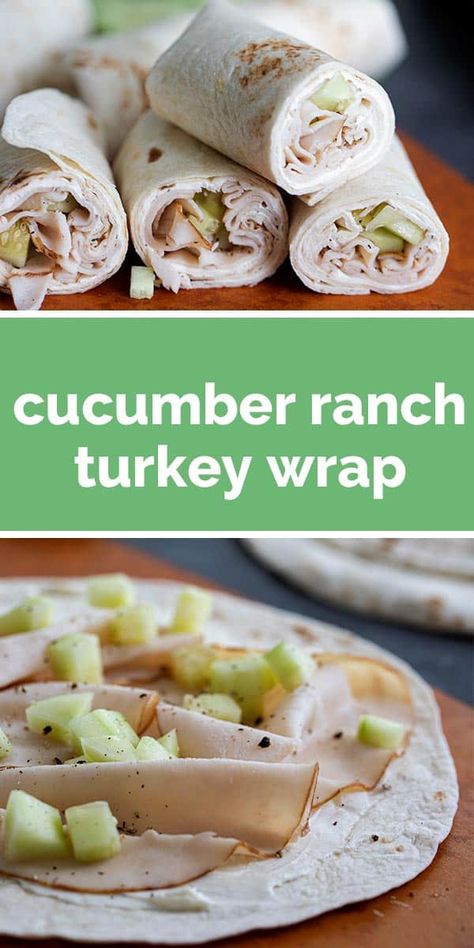 If you are looking for an easy lunch idea, try this Cucumber Ranch Turkey Tortilla Wrap Recipe! Deli turkey, cucumbers and a ranch cream cheese make up this easy, 15 minute recipe idea. Cucumber Ranch, Turkey Wrap Recipes, Easy Lunch Idea, Turkey Wrap, Salad Wrap, Turkey Wraps, Tortilla Wrap, Wrap Recipe, Deli Turkey