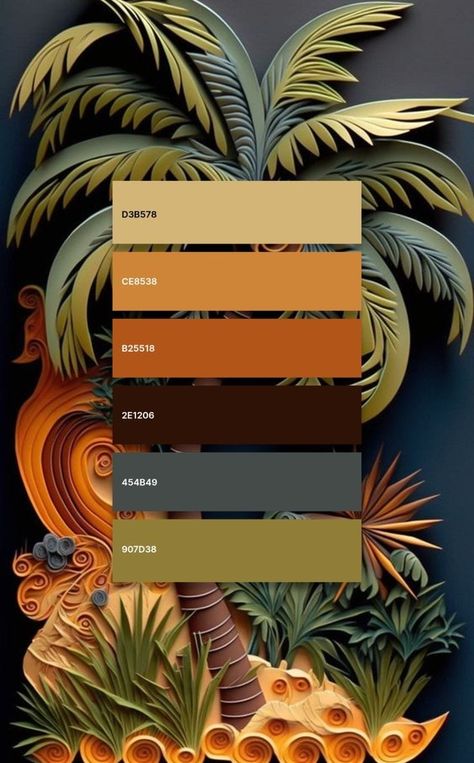 Wakanda Color Palette, Tropical Home Color Palette, Dark Tropical Color Palette, Urban Jungle Color Palette, Warm Palette Colour Schemes, Jungle Color Scheme, Colors That Go Well With Black, Afrocentric Color Palette, Corporate Office Color Palette