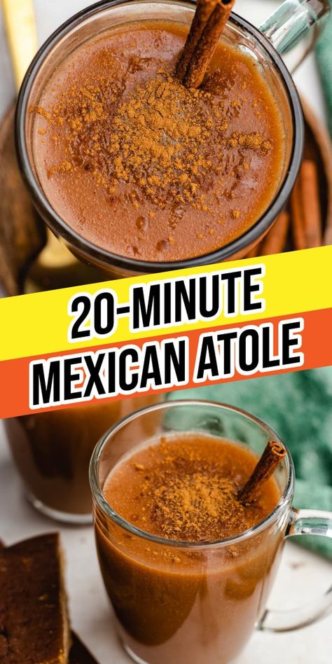 An easy Mexican Atole recipe for the classic creamy beverage made with masa harina, cinnamon, and unrefined cane sugar. Ready in 20 minutes! Easy Atole Recipe, Atole Recipe Mexican Easy, Atole Recipe Mexican, Mexican Atole Recipe, Mexican Atole, Atole Recipe, Favorite Holiday Desserts, Hot Corn, Recipe Mexican