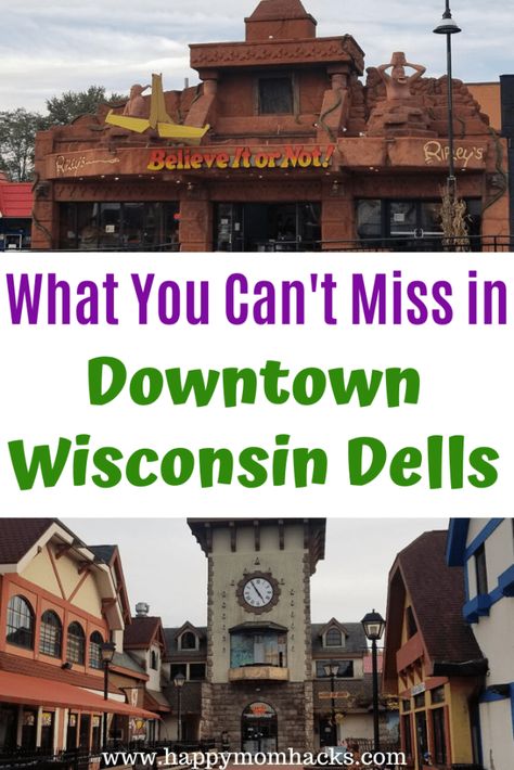 Downtown Wisconsin Dells Best Attractions and Things to Do with Kids. Where to visit, shop, eat and park. Tips for a fun visit to the downtown area. #wisconsindells #downtownwisconsindells #thingstodowisconsindells #familytravel #travelwithkids Wisconsin Dells Packing List, Dells Wisconsin, Things To Do In Wisconsin Dells, Wisconsin Dells With Kids, Wisconsin Dells For Adults, Minocqua Wisconsin Things To Do, Chula Vista Wisconsin Dells, Wisconsin Dells Winter, Witches Gulch Wisconsin Dells