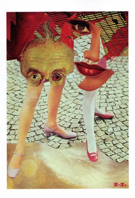 Hannah Hoch - Grotesque (1963) Photomontage Hannah Hock, Hannah Hoch Collage, Hannah Hoch, John Heartfield, Dada Artists, Dada Collage, Dada Movement, Women Artist, Kurt Schwitters