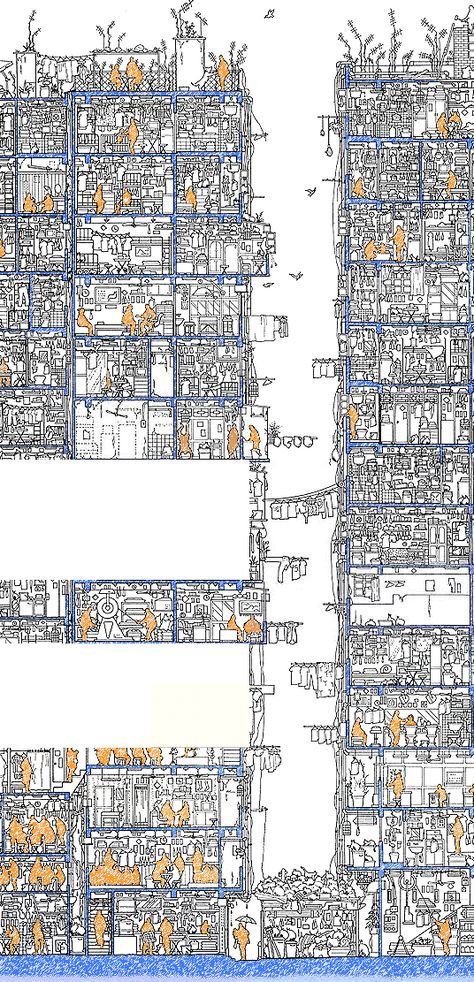 definitive kowloon Schematics Design, Croquis Architecture, Kowloon Walled City, Walled City, Model Drawing, Diagram Architecture, Modern City, Urban Planning, Architecture Presentation