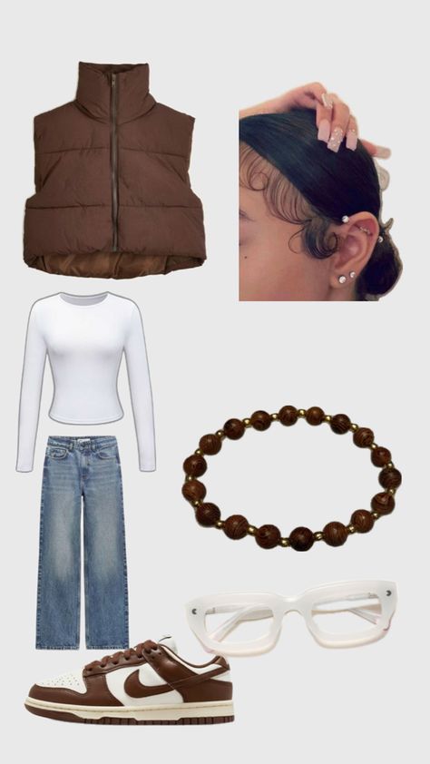 Brown Dunks Outfit, Dunks Fit, Brown Dunks, Dunks Outfit, College Outfits, Trendy Outfits, Fashion Outfits, Outfit Inspo, Clothes