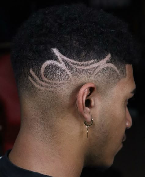 Tattoo For Boys, Boys Fade Haircut, Fade Haircut Designs, Haircut Designs For Men, Hair Designs For Men, Undercut Fade, Black Hair Cuts, Short Hair Designs, Mens Hairstyles Fade