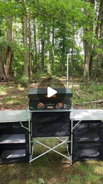 Campin' Erin on Instagram: "Comment KITCHEN for the 🔗 to this awesome little camp kitchen table!  This camp kitchen table will change your campsite cooking game. It is perfect for a griddle, camp stove or small grill. The storage underneath is amazing! It folds up to store in a carrying bag, making it easy to pack into the camper and it is so easy to put up. This is going to be excellent for camping trips. It's like a whole little kitchen outside the RV. @vevor.official knows what they're doing!  You can also find the shopping 🔗 on my profile!   #rvlife #camperlife #campinglife #campinggear #rvaccessories #rvmusthaves #rvessentials #rvfinds #rvhacks #rvtips #rvstorage #rvorganization #rvkitchen #rvcooking #rvadvice" Food Prep For Camping, Kitchen Outside, Small Grill, Camp Stove, Rv Organization, Camping Set Up, Rv Kitchen, Cooking Game, Rv Storage