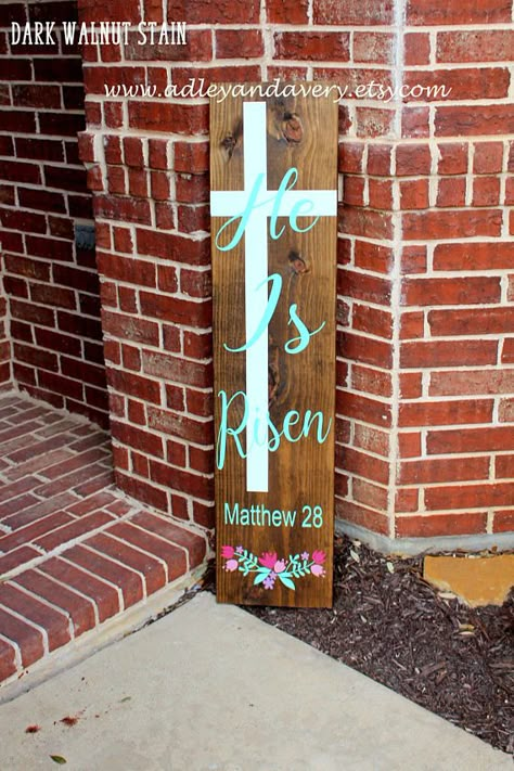 Easter Porch, Easter Wood Signs, Easter Wood Crafts, Front Porch Signs, Easter Projects, Easter Decorations Outdoor, Easter Signs, Chalk Couture, Porch Sign