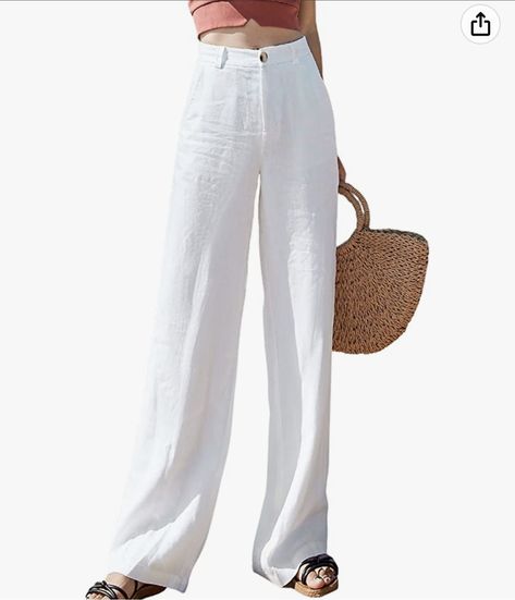 Perfect Spring Pants Find on Amazon! White Pants Women, High Waisted Dress Pants, High Waisted Wide Leg Pants, Warm Leggings, Flowy Pants, Long Trousers, Womens Casual, Straight Leg Trousers, Stylish Fashion