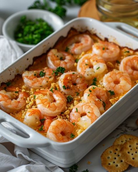 My hubby is addicted to this dish. We polish off 1 helping and he speedily orders another helping Shrimp Summer Recipes, Impressive Dinner Ideas, Shrimp Casserole Recipes Easy, Stuff Shrimp, Shrimp Stuffing, Recipes With Shrimp, Seafood Stuffing, Shrimp Dinner Recipes, Shrimp Casserole Recipes