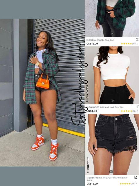 Girly Outfits Shein, Shein Outfits For Black Women, Shien Summer Clothes Outfits, Shein Tall Outfits, Shein Curvy Outfits Summer, Baddie Summer Outfits Shein, Birthday Outfit From Shien, Houston Outfits Spring, Shein Outfit Ideas Spring