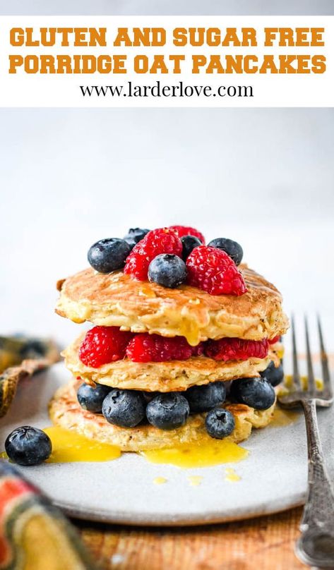 Sugar Free Pancakes, Perfect Healthy Breakfast, Porridge Recipes, Scottish Recipes, Oat Pancakes, Work Meals, Porridge Oats, Super Healthy, Pancakes And Waffles