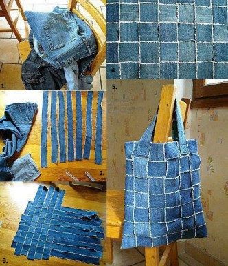 Reuse Old Jeans to Make a New Handbag Reuse Old Jeans, Återvinna Jeans, Diy Handbags, Jean Diy, Tas Denim, Denim Bag Diy, Diy Jeans, Bags Diy, Blue Jeans Crafts