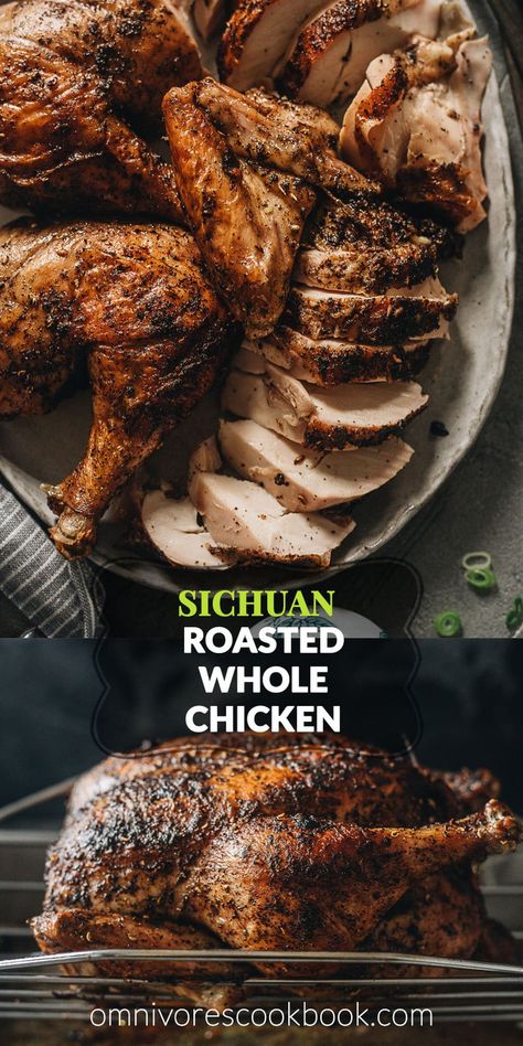 Sichuan Roasted Whole Chicken | Omnivore's Cookbook Baked Whole Chicken Recipes, Roasted Whole Chicken, Whole Baked Chicken, Whole Chicken Recipes, Favorite Recipes Chicken, Whole Roasted Chicken, Best Chicken Recipes, Whole Chicken, On The Grill