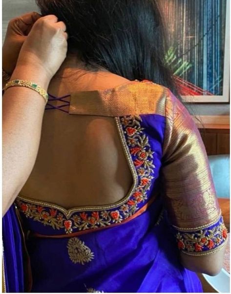 Only for designs,not for sales!! Back Thread Blouse Designs, Fancy Blouse Designs Boat Neck, Blouse Maggam Work, Boat Neck Blouse Design, Maggam Work Blouse, Blouse Designs Catalogue, Wedding Saree Blouse, New Saree Blouse Designs, Wedding Saree Blouse Designs