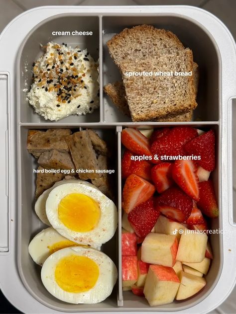 Healthy Snack Packs For Adults, English Muffin Lunch Ideas, High Protein School Lunches, 200 Calorie Lunch, Asian Lunch Box Ideas, Diet Bento, Small Lunch Ideas, Packed Lunch Aesthetic, Lunchbox Aesthetic