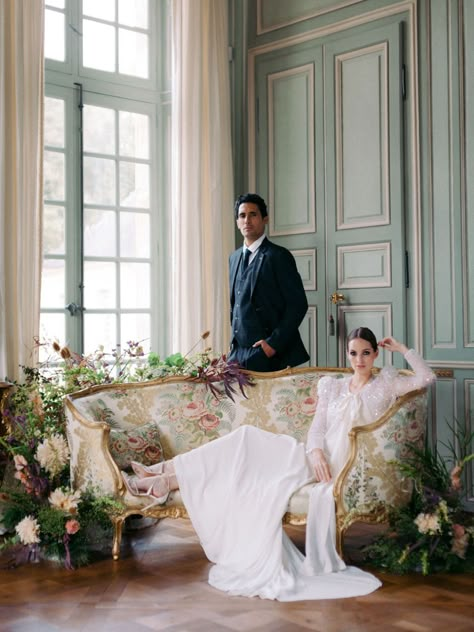 French Chateau Wedding Inspiration, Chateau Wedding France, French Chateau Weddings, Wedding Chateau, France Chateau, Elopement Venues, Baroque Wedding, French Chateau Wedding, Bride Elegant