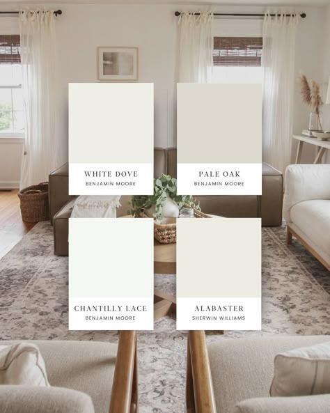 Favorite White Paint Color - Love Grows Wild Creamy White Paint, White Dove Benjamin Moore, Off White Paint Colors, Top Paint Colors, White Wall Paint, White Paint Color, Colors For 2024, Paint Color Trends, Best White Paint