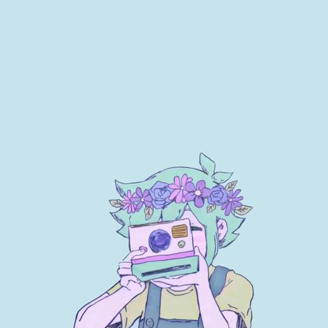 Basil Taking A Photo Omori, Basil Holding Camera Omori, Basil Omori Headspace, Basil Pfp, Basil Garden, Basil Omori, Aomori, Playlist Covers, Pfp Ideas