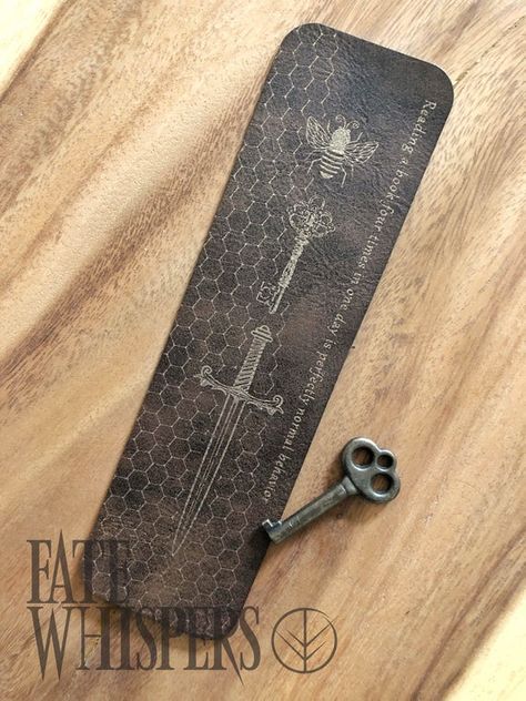 The Starless Sea, Mother Culture, Erin Morgenstern, Night Circus, Leather Bookmark, Bookish Things, Reading A Book, Book Accessories, Gold Design