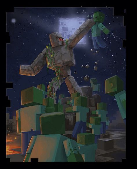 Iron Golem doing work. Iron Golem Art, Minecraft Iron Golem, Iron Golem Minecraft, Minecraft Iron, Iron Golem, Minecraft Comics, Minecraft Images, Minecraft Anime, Minecraft Drawings