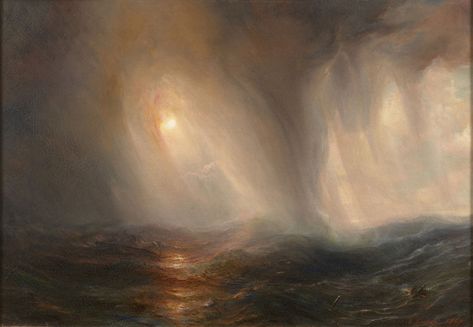 Storm At Sea, Marine Painter, Moody Art, Hanging Paintings, Classical Art, A Storm, Art Therapy, Fantasy Landscape, Album Art