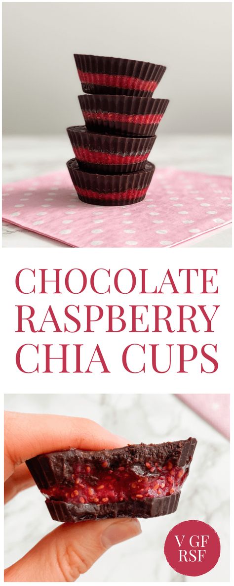 Chocolate Raspberry Chia Cups - Live Simply Healthy Paleo Raspberry Desserts, Chia Cups, Raspberry Recipes Healthy, Strawberry Cheesecake Bites, Raspberry Desserts, Random Recipes, Chocolate Bites, Raspberry Recipes, Simple Dessert