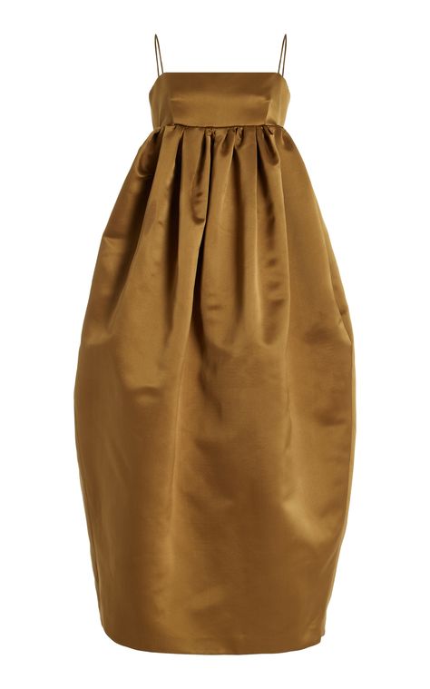 Liet Dress In Duchess Satin By Adam Lippes | Moda Operandi Skirt Shapewear, France Vacation, Adam Lippes, Duchess Satin, French Cooking, Dream On, Long Sleeve Maxi, Global Fashion, Long Sleeve Maxi Dress