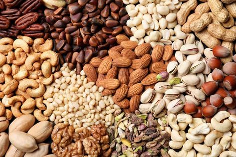 30 Types of Nuts and Seeds - Complete List and Guide 2021 Raw Nuts, Roasted Nuts, Nuts And Seeds, Edible Gifts, Dried Beans, Nut Butter, Roasted Vegetables, Dried Fruit, Bon Appetit