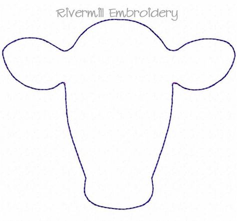 Cow Shilloute, Free Applique Patterns Templates, Cow Applique, Face Applique, Cow Craft, Face Machine, Animal Templates, Cow Face, Applique Templates