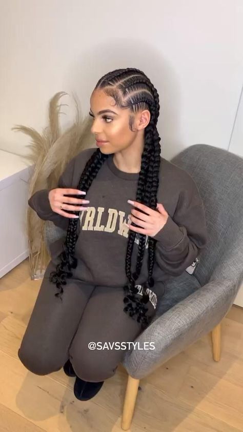 Cornrows Braids For Black Women, Two Braid Hairstyles, Big Box Braids Hairstyles, Feed In Braids Hairstyles, Box Braids Hairstyles For Black Women, Braided Cornrow Hairstyles, Braids Hairstyles Pictures, Quick Braided Hairstyles, Cute Box Braids Hairstyles