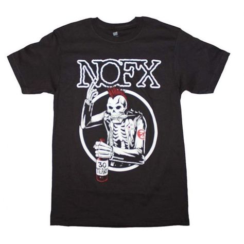 NOFX Old Skull T-Shirt Skeleton Logo, Skull T Shirt, Punk Bands, Tee Shirt Homme, Skull Tshirt, Direct To Garment Printer, The Ordinary, 30 Day, Skeleton